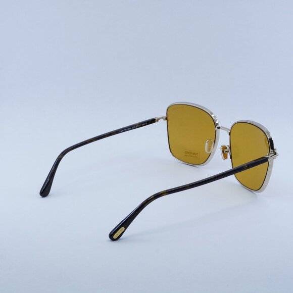 Tom Ford FT1029 32E Sunglasses Rose Gold Square Frame, Brown Lenses main image 8